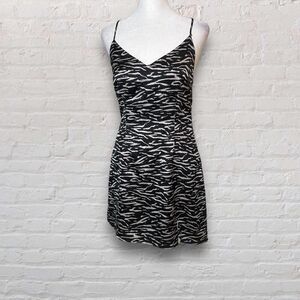 zebra print slip dress 🖤